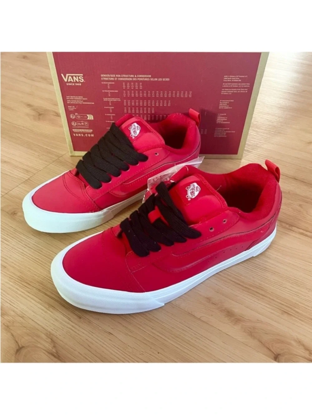 Vans Knu Skool VNO00D6CREB Red Black Women 9.5US